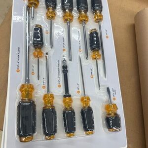 Precision Screwdriver Set with Black and Orange Handles